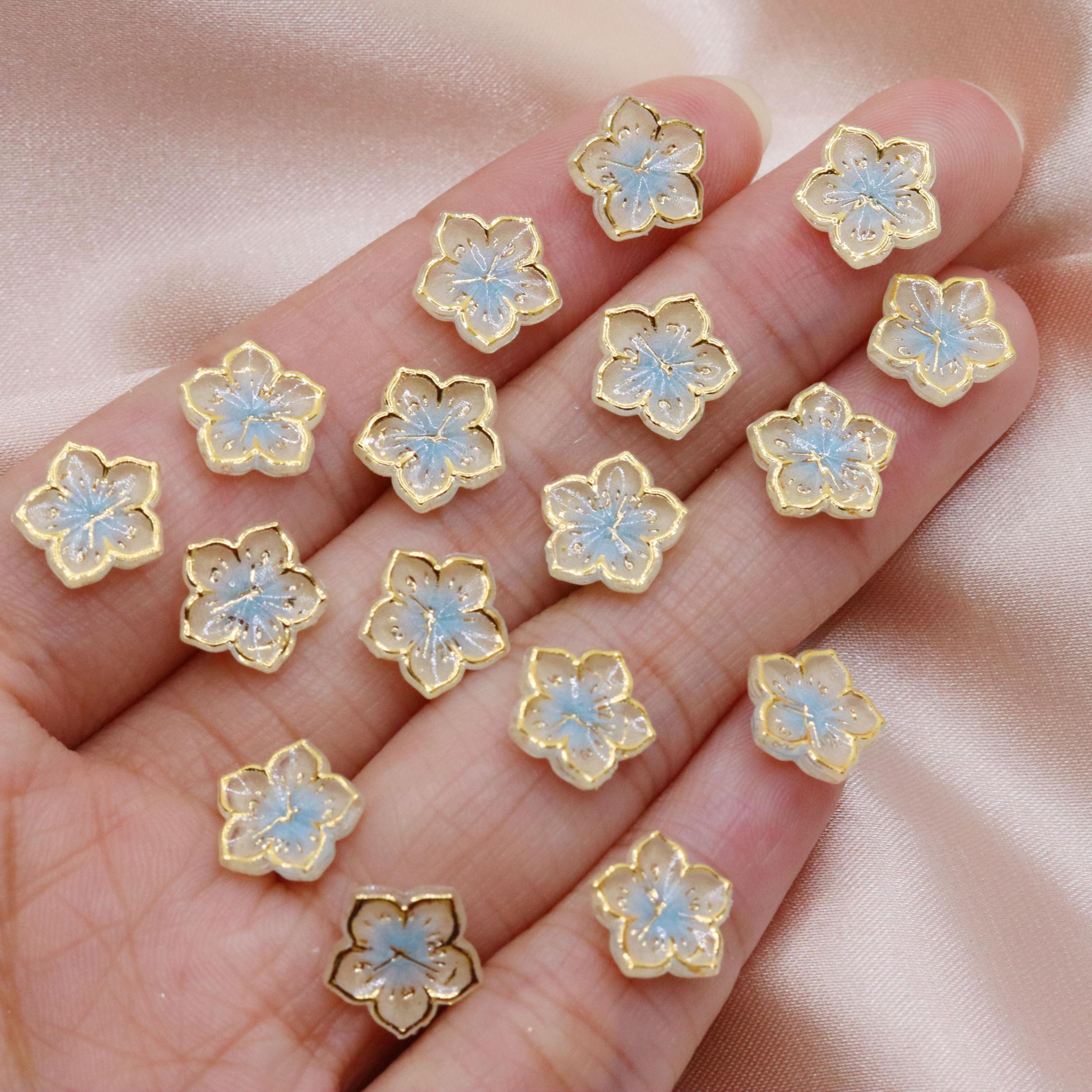 Colorful 10mm Resin Clock Flower Flatback Rhinestone Craft Appliques